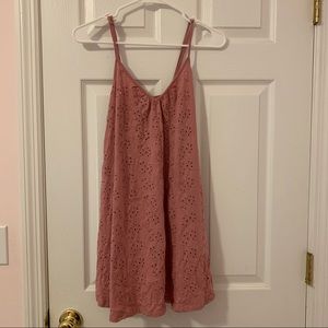 Blush Pink Eyelet Slip Dress from Aerie